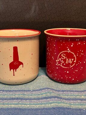 Limited Edition Set Makers Mark Camp Style Ceramic Coffee Bourbon Whiskey Mugs